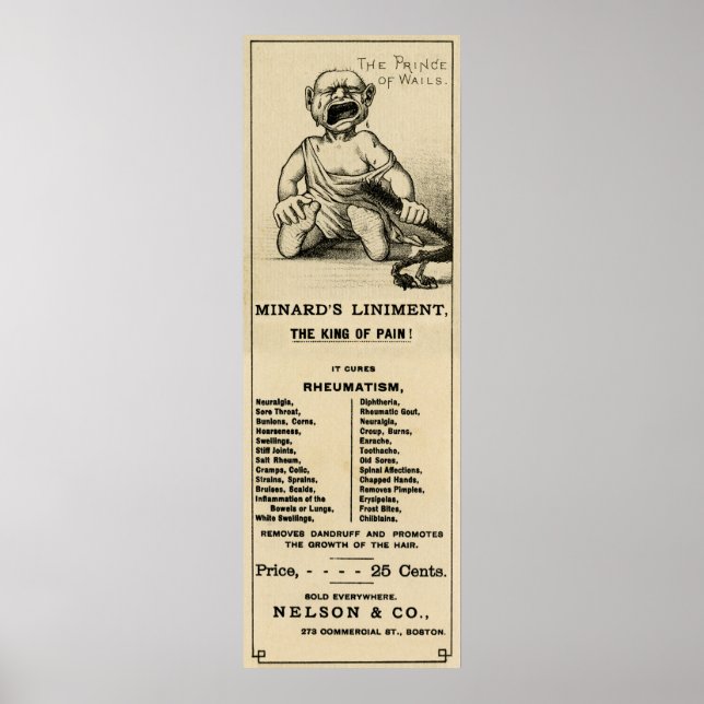 MINARD's LINIMENT .... KUNG i PAIN! Poster (Framsidan)