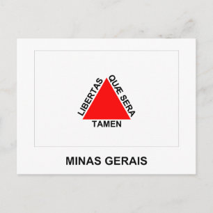 Minas Gerais, Brasilien-Flagga Vykort