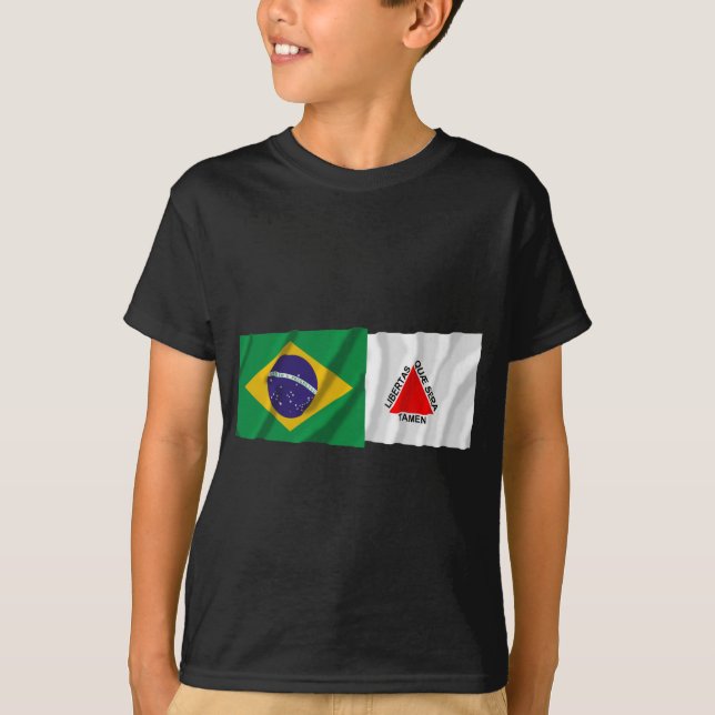 Minas Gerais & Brasilien som vinkar flaggor Tee (Framsida)