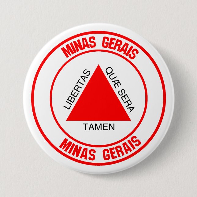 Minas Gerais Round Emblem Knapp (Framsida)