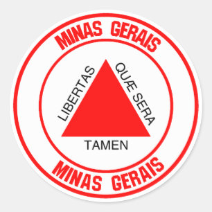 Minas Gerais rundaEmblem Runt Klistermärke