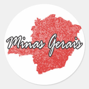 Minas Gerais Runt Klistermärke