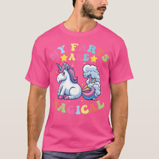 Minas pruttar är magiska roliga pruttande enhörnin t shirt