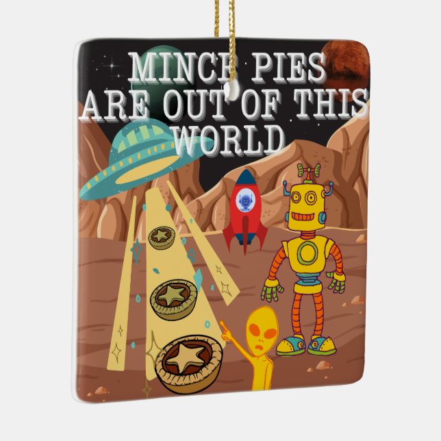 Mince Paj är ute ur världen Julgransprydnad Keramik (Höger)