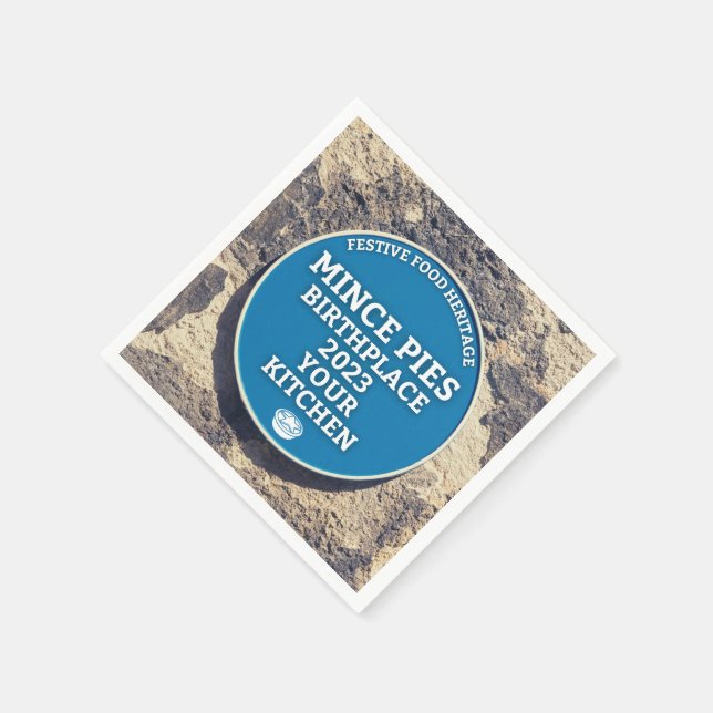 Mince Paj Birthplace - Blue Plaque Pappersservett (Hörn)