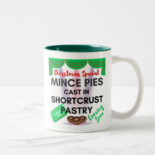 Mince Paj Cast i Shortcrust Pastry 2 Två-Tonad Mugg