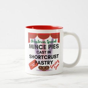 Mince Paj Cast in Shortcrust Pastry 1 Två-Tonad Mugg