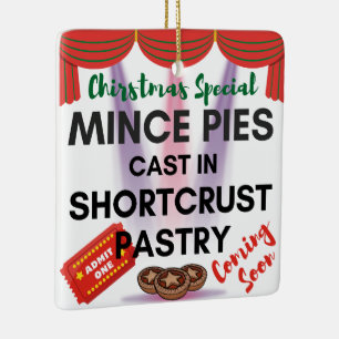 Mince Paj Cast in Shortcrust Pastry Julgransprydnad Keramik