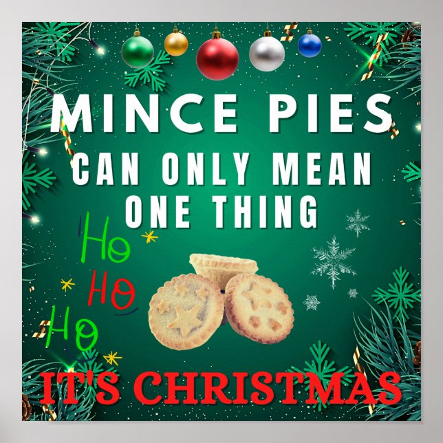 Mince Paj kan bara Elak 1 Sak IT:S CHRISTMAS Poster (Framsidan)