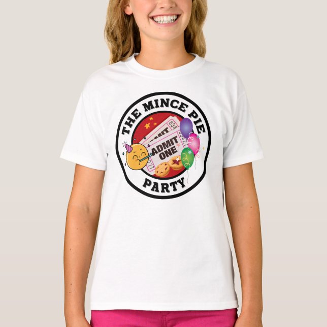 Mince Paj Party - alla välkomnar T Shirt (Framsida)