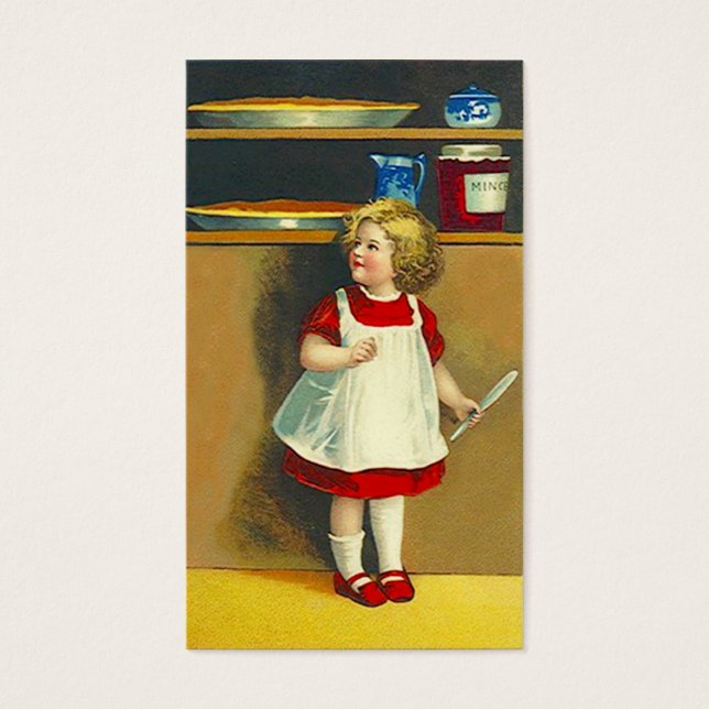 MINCEMEAT PAJ BASKET GIFT MÄRKRE CARD MINCE PAJ VISITKORT (Framsidan)