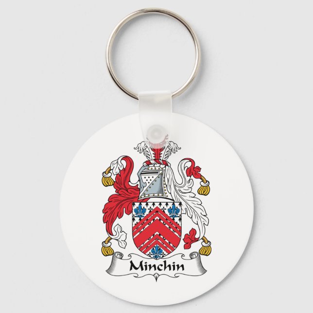 Minchin Family Crest Nyckelring (Framsida)