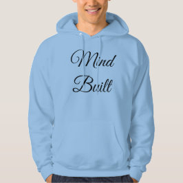 Mind Built Life Shaped Män Baby Blue Hoodie
