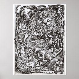 Mind Cascade teckning Poster