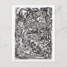 Mind Cascade teckning Vykort