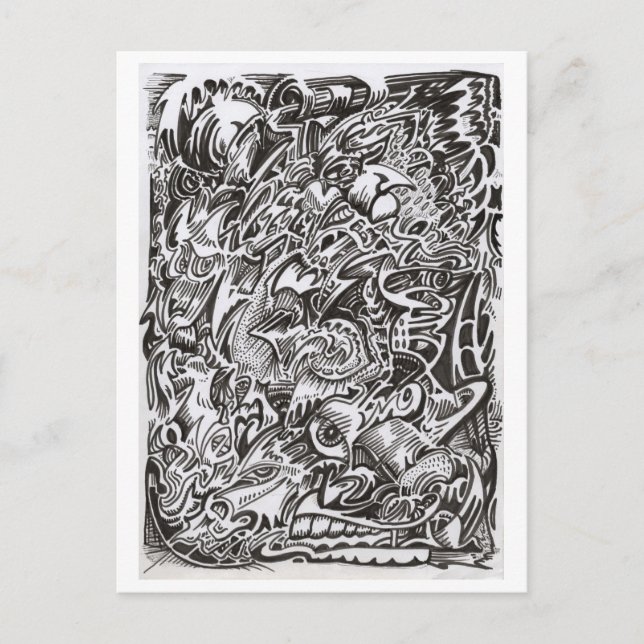 Mind Cascade teckning Vykort (Framsida)