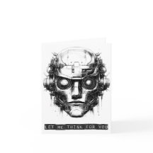 Mind Control Cyberpunk Robot Black Print