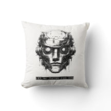 Mind Control Cyberpunk Robot Black Print