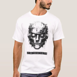 Mind Control Cyberpunk Robot Black Print Manar T Shirt
