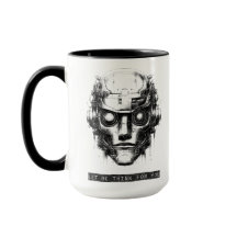 Mind Control Cyberpunk Robot Black Print