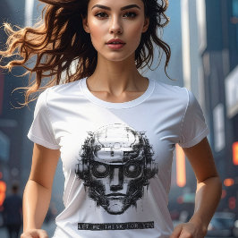 Mind Control Cyberpunk Robot Black Print T Shirt