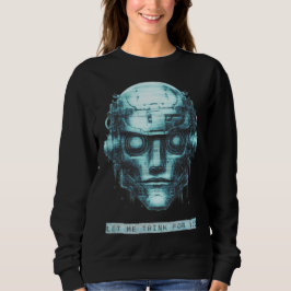 Mind Control Cyberpunk Robot Blue Grunge T Shirt