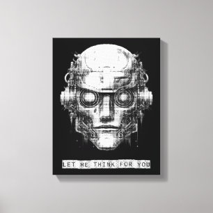 Mind Control Cyberpunk Robot Canvastryck
