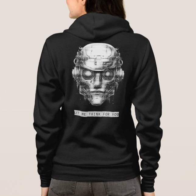 Mind Control Cyberpunk Robot Front & Back T Shirt (Baksida)