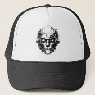 Mind Control Cyberpunk Robot Only Black Print Keps