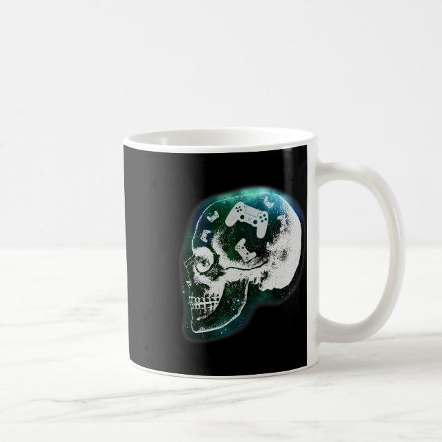 Mind Controller Skull Gaming Gamer Mens Boys Teens Kaffemugg (Höger)