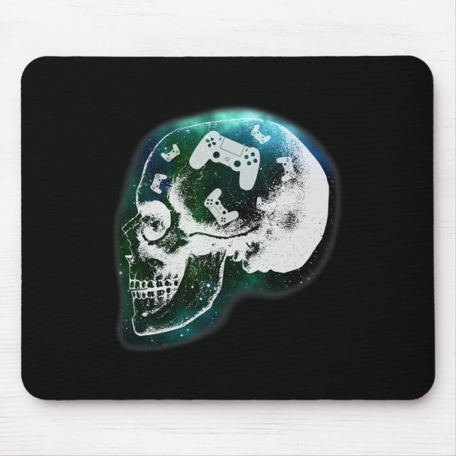 Mind Controller Skull Gaming Gamer Mens Boys Teens Musmatta (Framsidan)