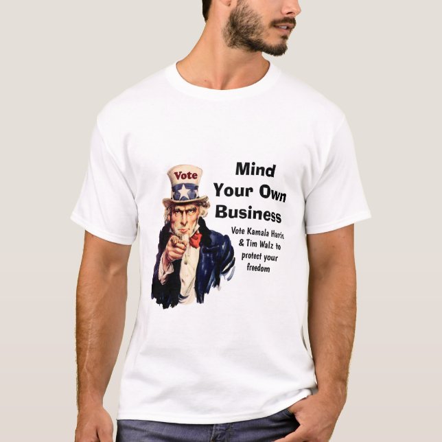 Mind din egen affärsverksamhet, Harris Walz 2024 T Shirt (Framsida)
