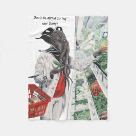 Mind Flayer Livsmedel Shopping Fantasy Art Blanket Fleecefilt
