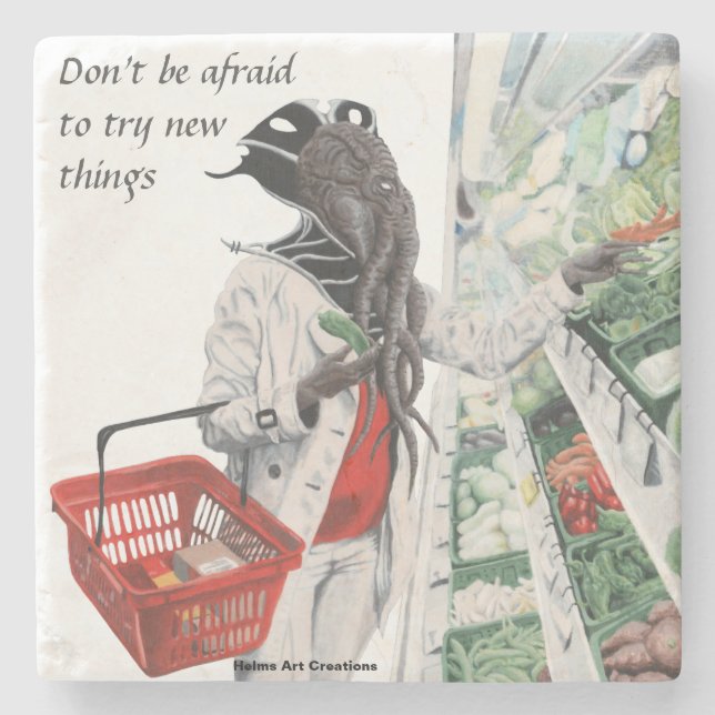 Mind Flayer Livsmedel Underlägg köp Art Stone (Framsidan)