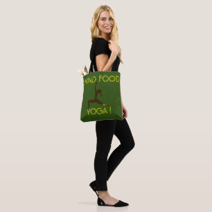 "Mind Food" Yoga Tote Bag Tygkasse