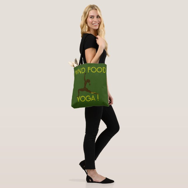 "Mind Food" Yoga Tote Bag Tygkasse (På modell)