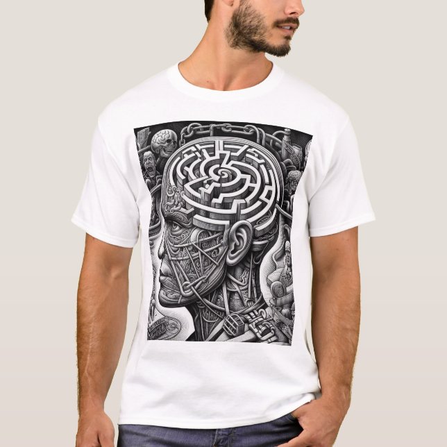 Mind Maze: Avslöjande av totalitär kontroll T Shirt (Framsida)