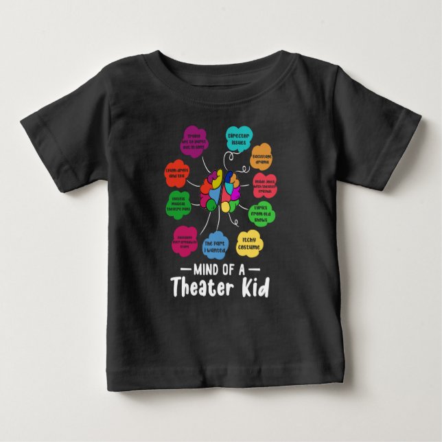 Mind of A Theater Kid Funny Musical Theater Actor T Shirt (Framsida)