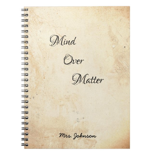 Mind over Matter Rustic Anteckningsbok (Framsidan)