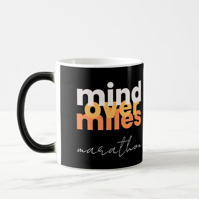 Mind Over Miles Modern Svart Distanslöpare Magisk Mugg (Vänster)