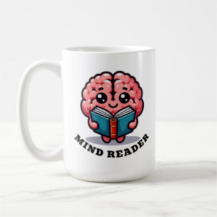 Mind Reader med Namn Funny Pun Kaffemugg