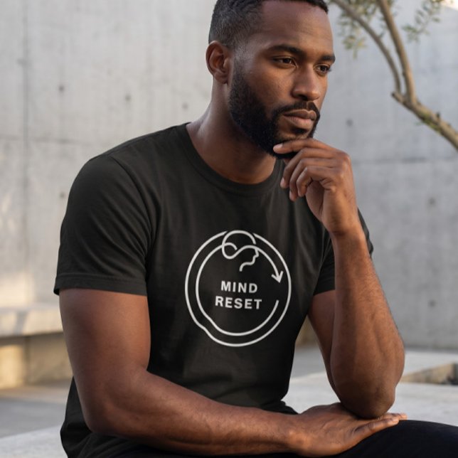 Mind Reset Svart T-Shirt | Minimalistisk Mental Hä (Skapare uppladdad)