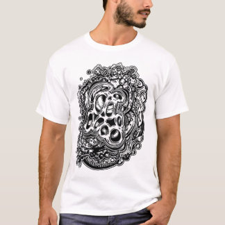 Mind Smälter Abstrakten Trippy Black and White T Shirt