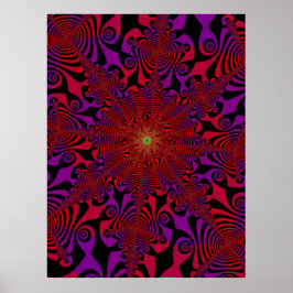 Mind Spinner in Red and Violet Poster