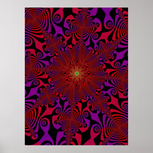 Mind Spinner in Red and Violet Poster (Framsidan)