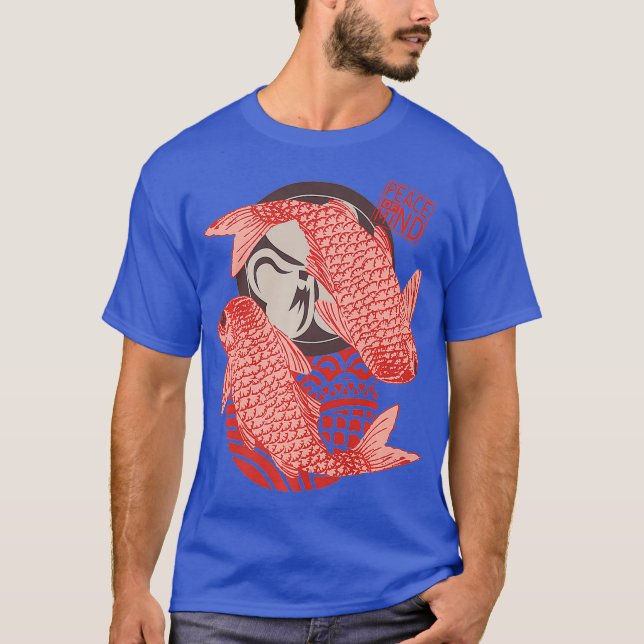 Mind Therapist Ying Yang Gift Koi Fish T Shirt (Framsida)