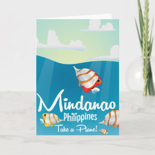 Mindanao, filmbokens tecknad reseaffisch helgkort
