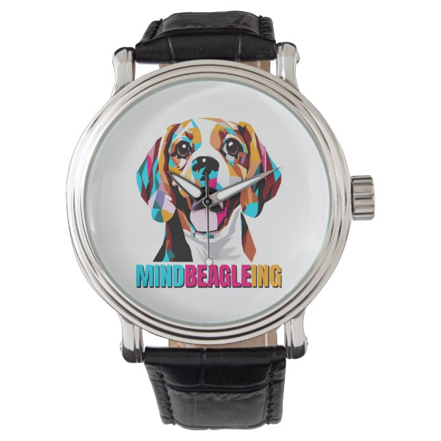 Mindbeagleing Beagle Hund Armbandsur (Framsida)