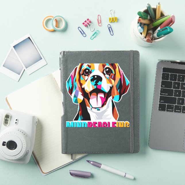 Mindbeagleing Beagle Hund Klistermärken (iPad skal)