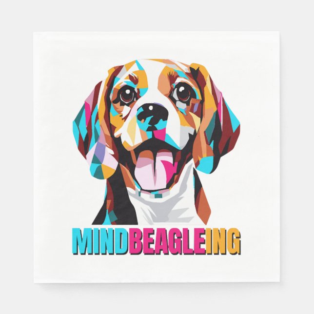 Mindbeagleing Beagle Hund Pappersservett (Framsidan)